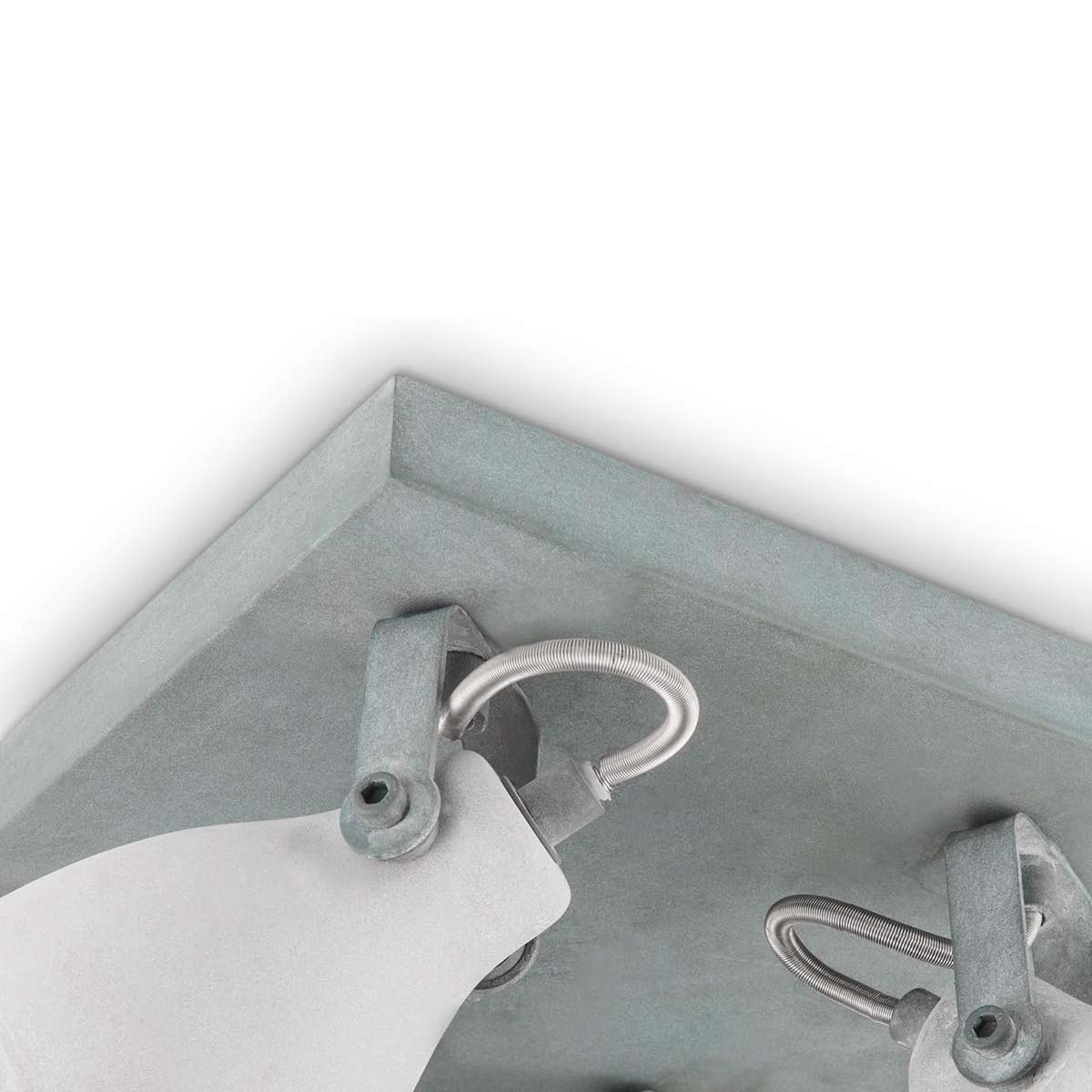 Concrete Ceiling Light GU10 LED 4×5W Dimmable 23cm Grid