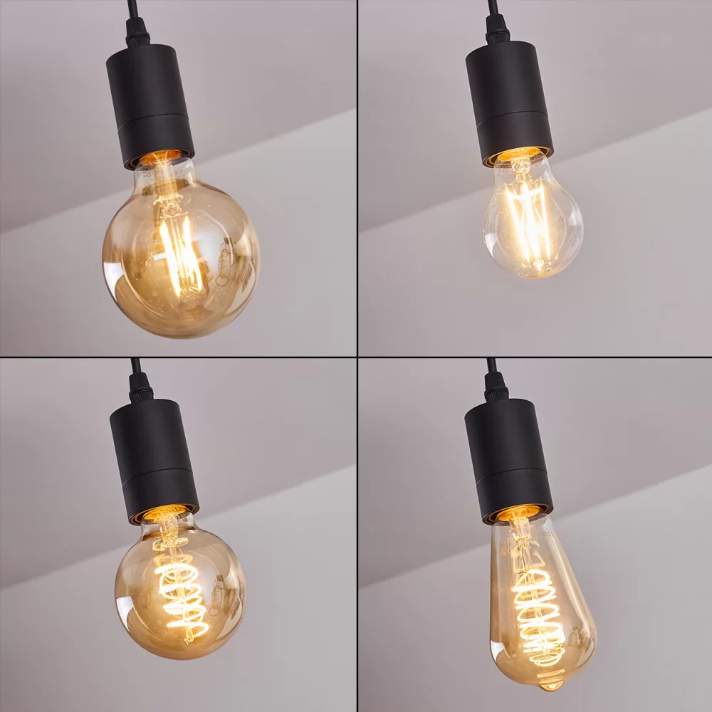 Ladder Ceiling Light Iron Wood 4×E27 60W Dimmable Simple or Diamond