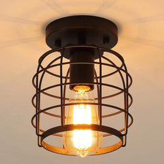 Vintage Industrial Ceiling Light Iron E27 40W 220V 17×25cm