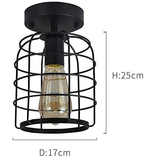 Vintage Industrial Ceiling Light Iron E27 40W 220V 17×25cm