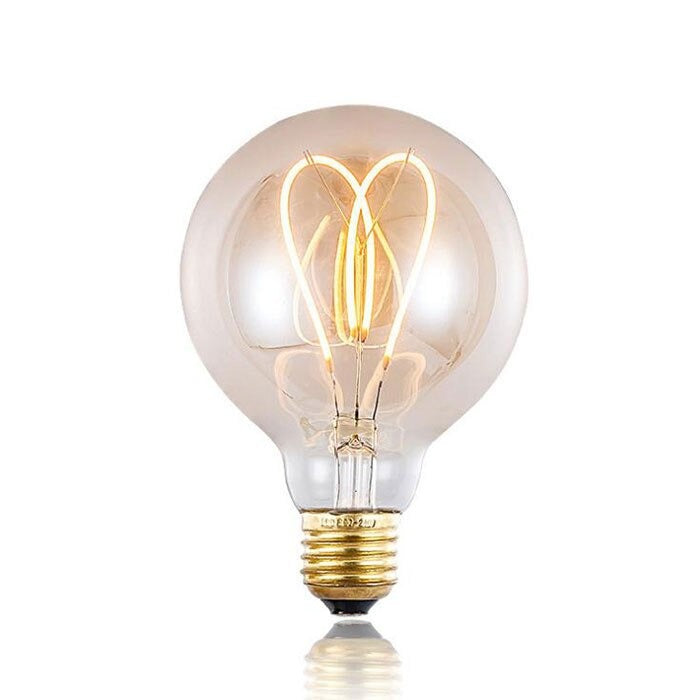 E27 Vintage Globe LED Filament Bulb 4W — 2700K Extra Warm White