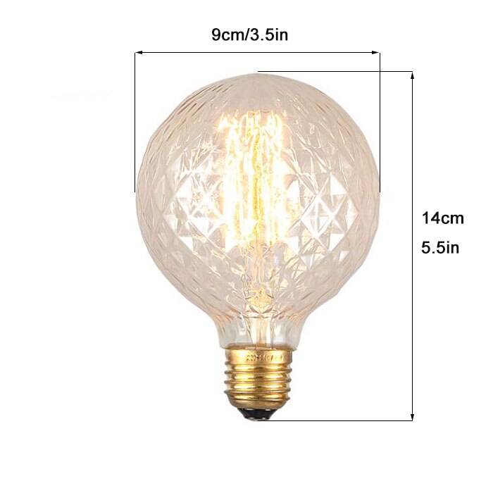 Twisted Globe Filament Bulb E27 40W 2700K Vintage Squirrel Cage