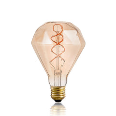 Diamond Spiral Filament LED Bulb E27 4W 2700K Vintage