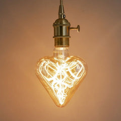 Heart Spiral Filament LED Bulb E27 4W Vintage Edison