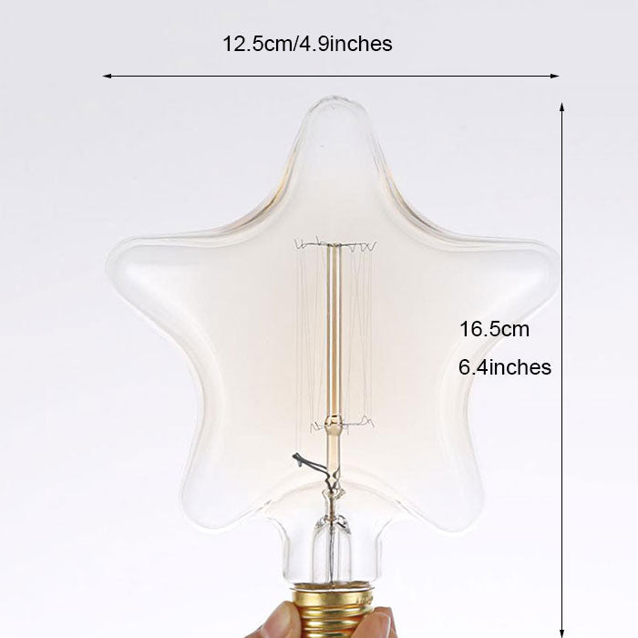 Star Filament Bulb E27 40W Tungsten 2700K Vintage Edison