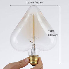 Vintage Filament Bulb E27 40W Edison Heart