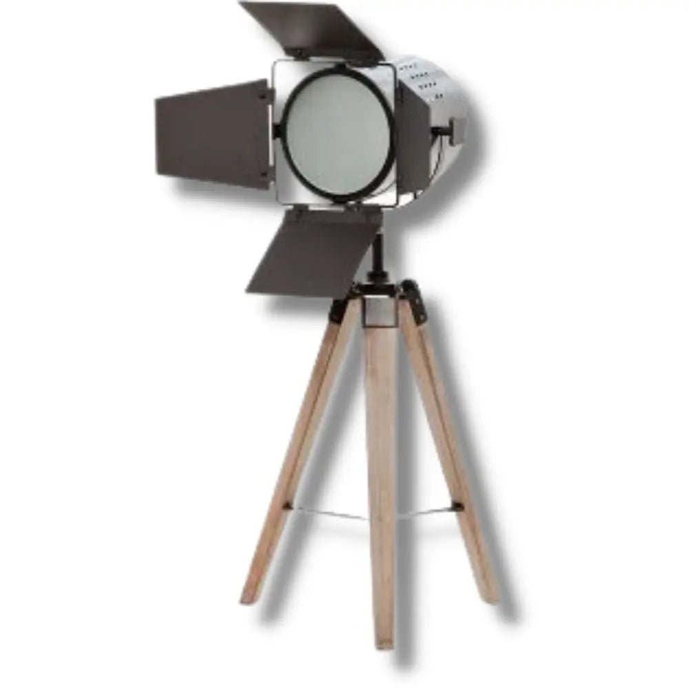 Photographer Studio Floor Lamp — Wood & Metal, 67 cm, Bulb Included