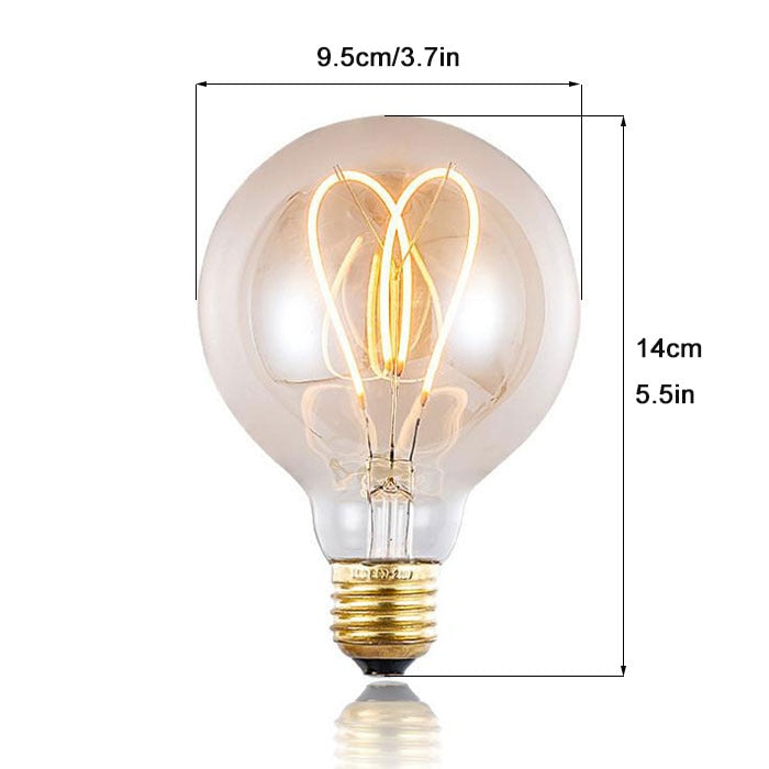 E27 Vintage Globe LED Filament Bulb 4W — 2700K Extra Warm White