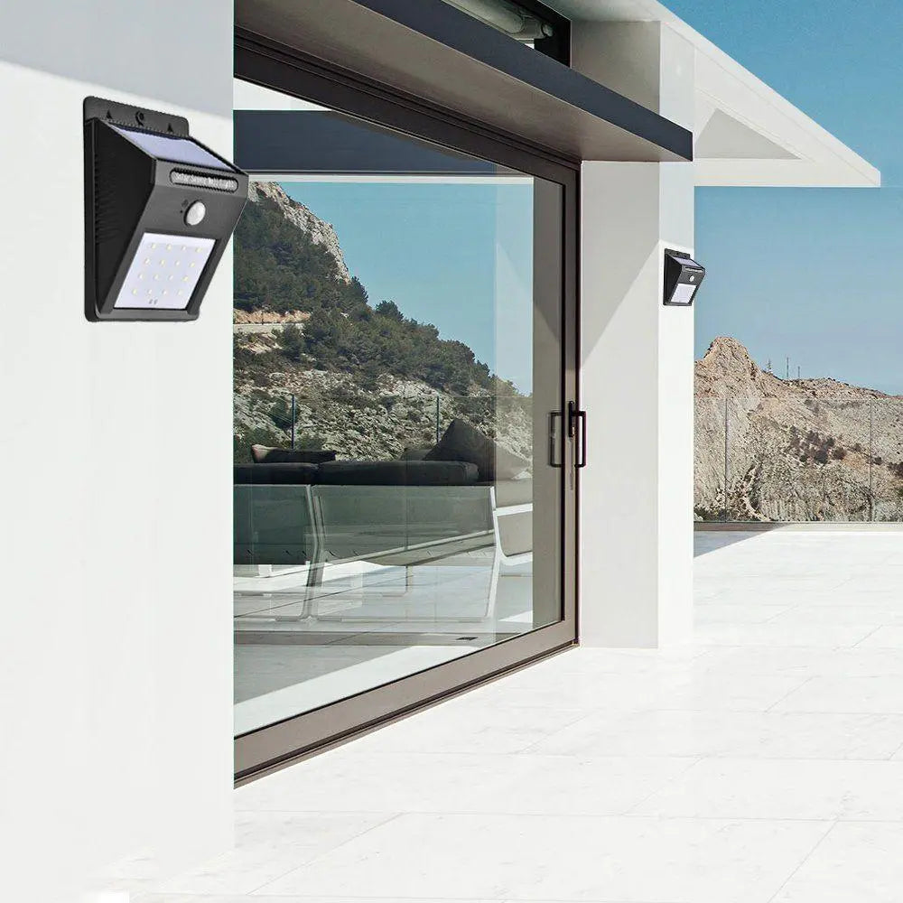 Solar Motion Sensor Wall Light 20 LED IP44