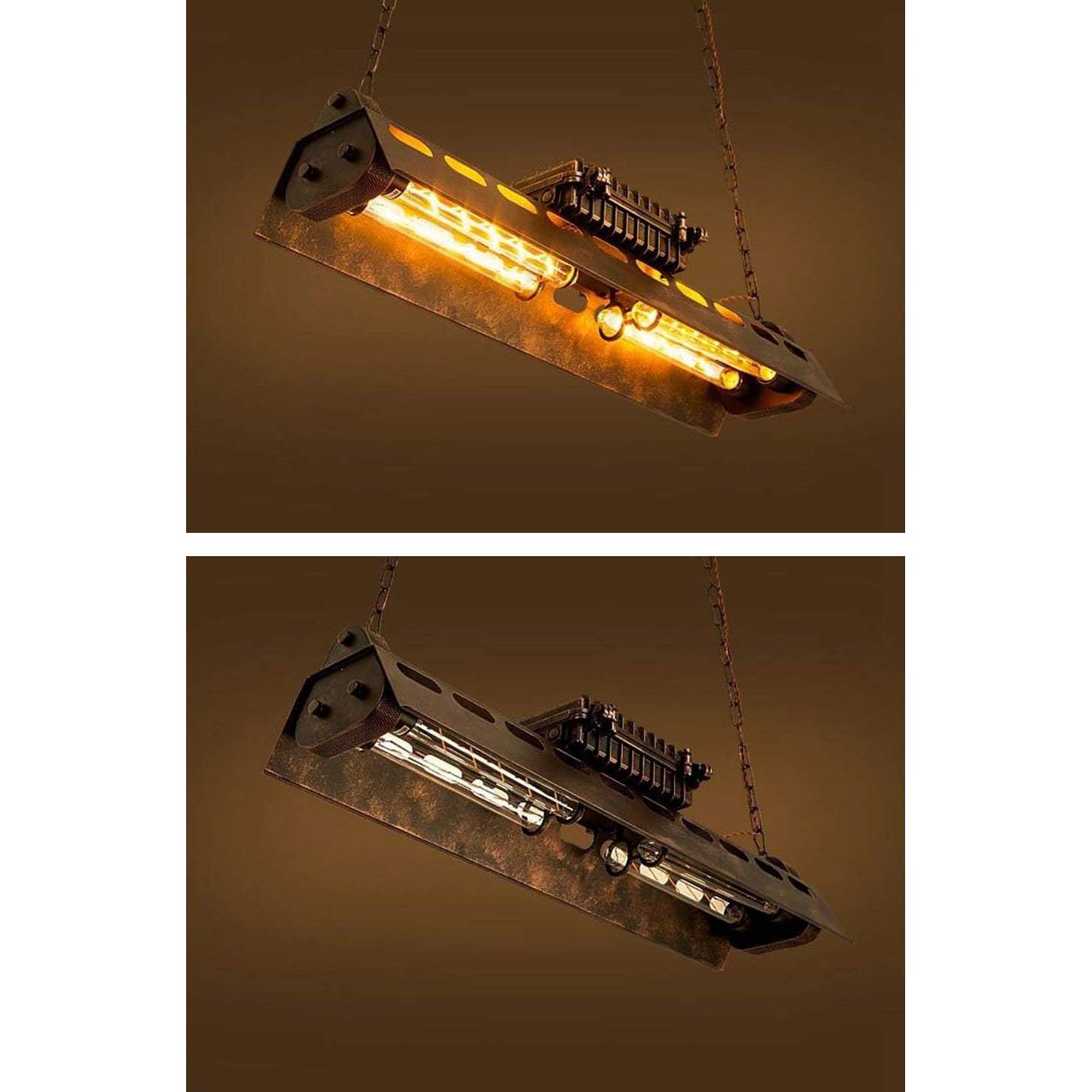 Industrial Pendant Light Bar Iron Perforated E27