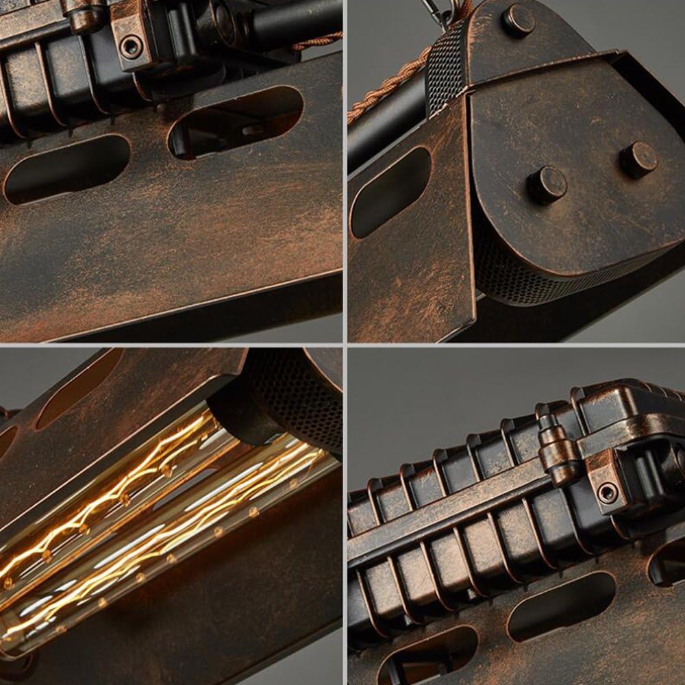 Industrial Pendant Light Bar Iron Perforated E27