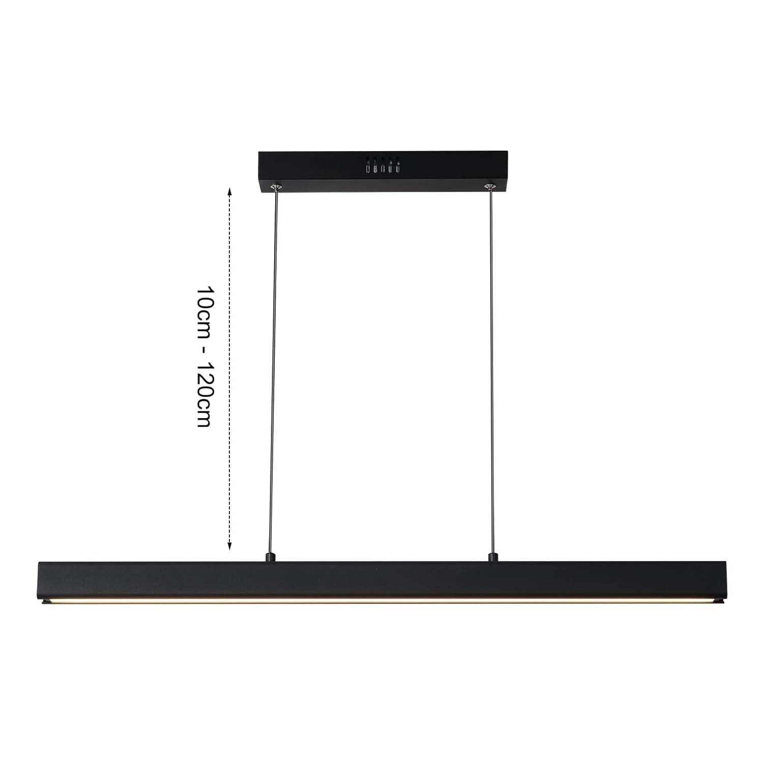 Industrial Bar Pendant Light Aluminium LED Dimmable