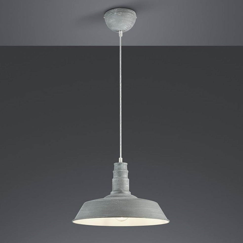 Concrete-Effect Iron Pendant Light E27 60W
