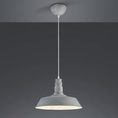 Concrete-Effect Iron Pendant Light E27 60W