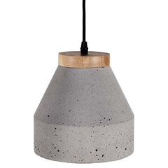 Concrete Oak Pendant Light E14 40W FSC Ø15cm
