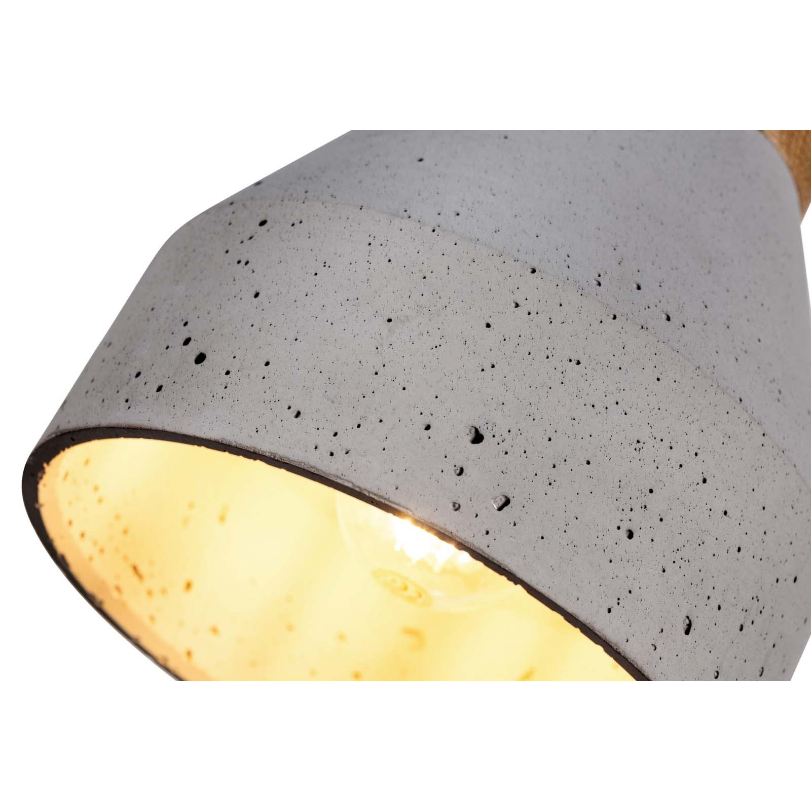 Concrete Oak Pendant Light E14 40W FSC Ø15cm