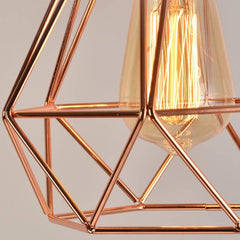 Copper Cage Pendant Light E27 40W — H21.5cm W20cm, 100cm Cable