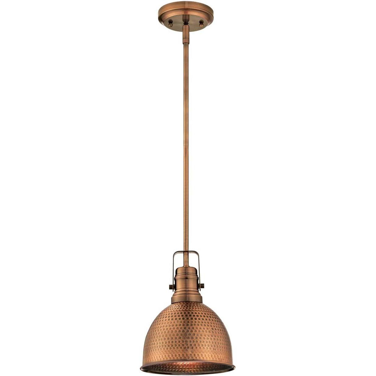 Hammered Copper Pendant Light Tempered E27 Ø20cm Sloped Ceiling OK