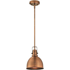 Hammered Copper Pendant Light Tempered E27 Ø20cm Sloped Ceiling OK