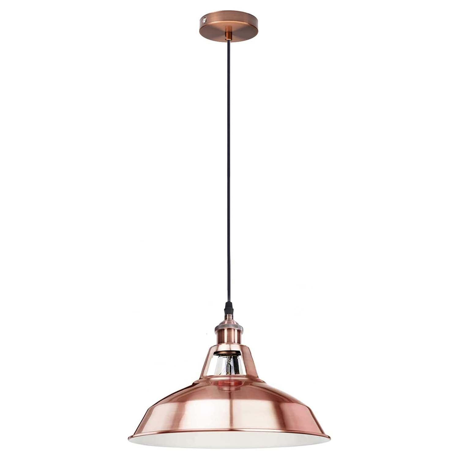 Rose Copper Pendant Light Metal E27 40W Ø30cm H23cm