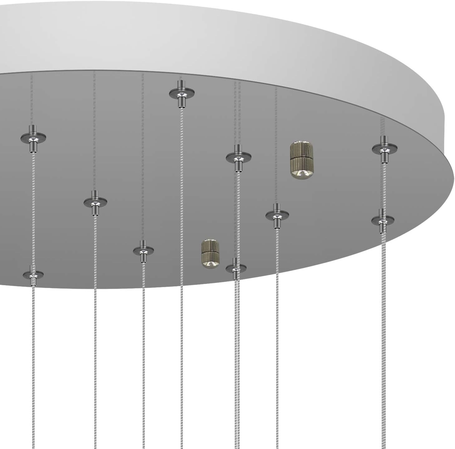 Industrial Staircase Pendant Light Smoked Glass G9 3000K — 3, 6, 10 or 15 Globes
