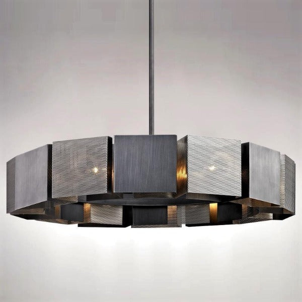 Industrial Circular Pendant Black & Grey — Ø60cm or Ø80cm