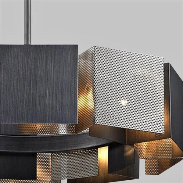 Industrial Circular Pendant Black & Grey — Ø60cm or Ø80cm