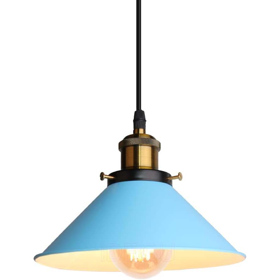 Industrial Blue Pendant Light