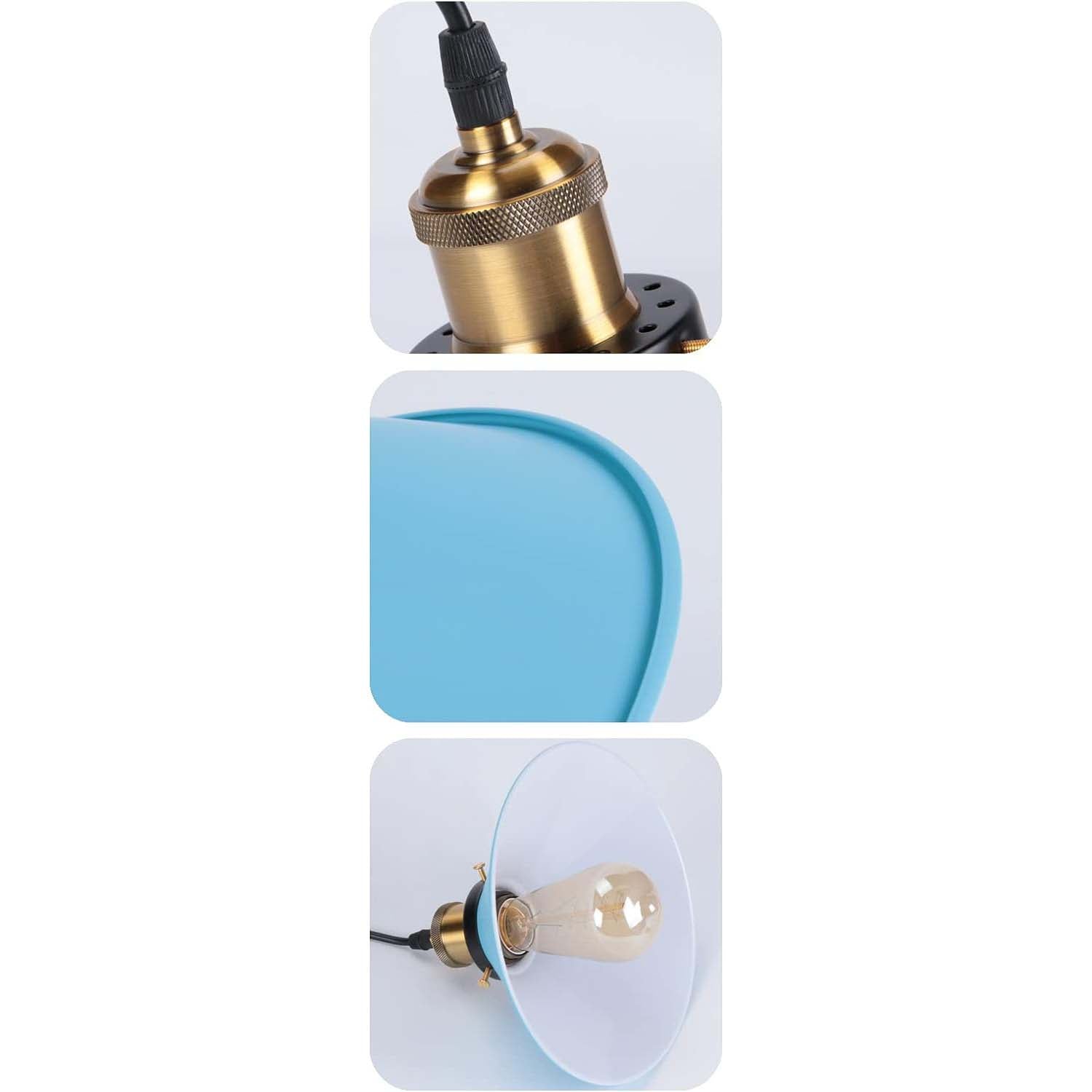 Industrial Blue Pendant Light