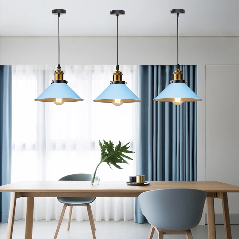Industrial Blue Pendant Light