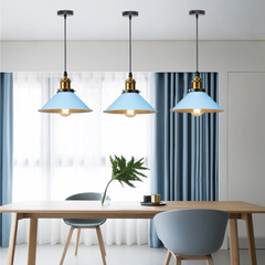 Industrial Blue Pendant Light