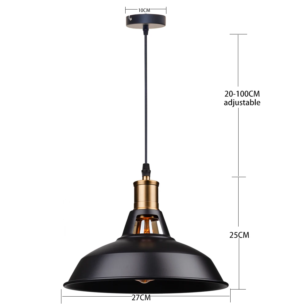 Chic Black Industrial Pendant Light