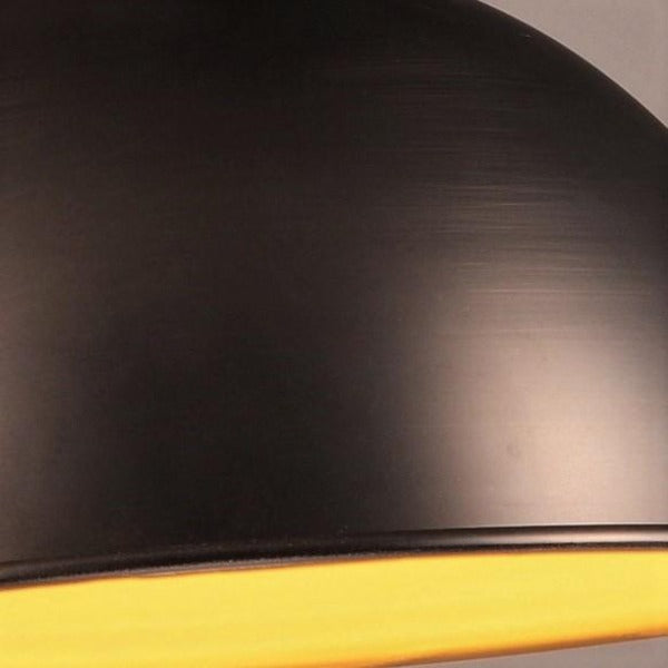 Adjustable Industrial Pendant Light Metal Shade E27 Black
