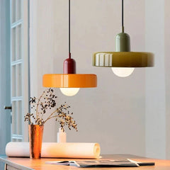 Nordic Retro Blown Glass Pendant Light E27 — 15 Colours