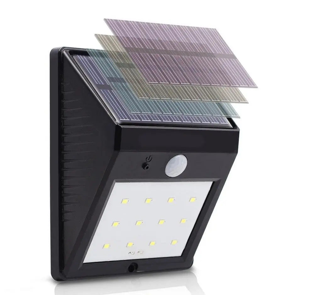 Solar Motion Sensor Wall Light 20 LED IP44
