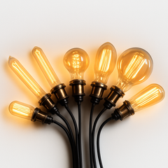 Vintage Spiral Filament Globe Bulb G80 E27 40W