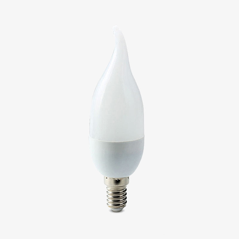 E14 Flame LED Bulb 3W Warm & Cool White — White Glass, 30,000h
