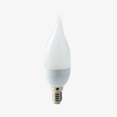E14 Flame LED Bulb 3W Warm & Cool White — White Glass, 30,000h