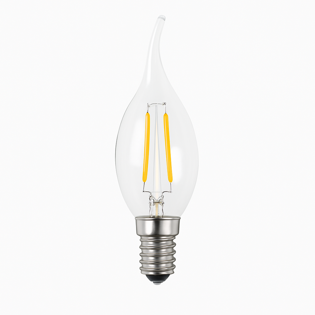 C35L Torpedo Candle LED Filament Bulb E14 2W–8W Warm & Cool White