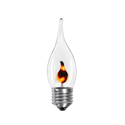 E27 Flame LED Bulb 3W — 2700K Extra Warm White, C35L Elongated Candle