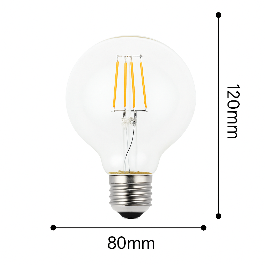 G80 Globe LED Bulb E27 2W–8W Warm & Cool White