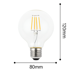 G80 Globe LED Bulb E27 2W–8W Warm & Cool White