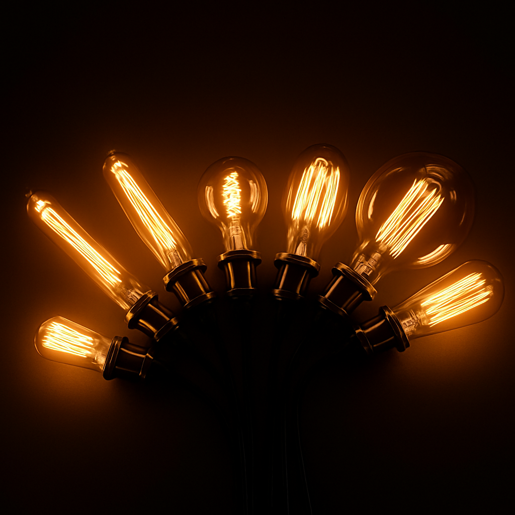 Vintage Filament Tube Bulb T45 E27 40W Warm White