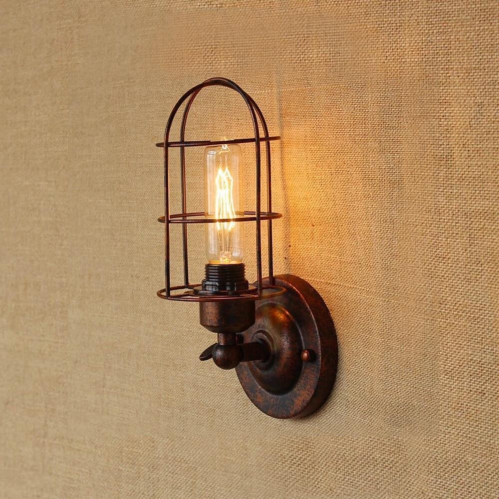 Vintage Industrial Wall Light 180° Adjustable E27 — 4 Versions Patina & Black