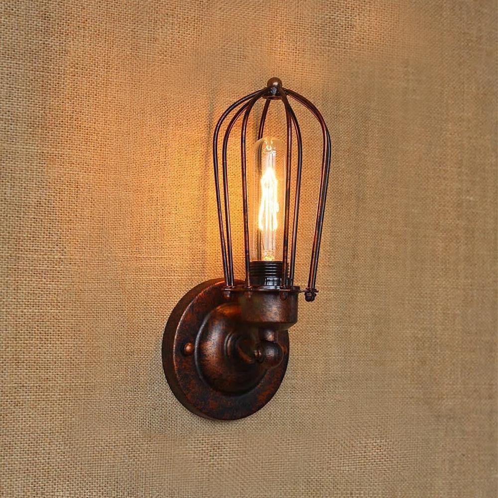 Vintage Industrial Wall Light 180° Adjustable E27 — 4 Versions Patina & Black