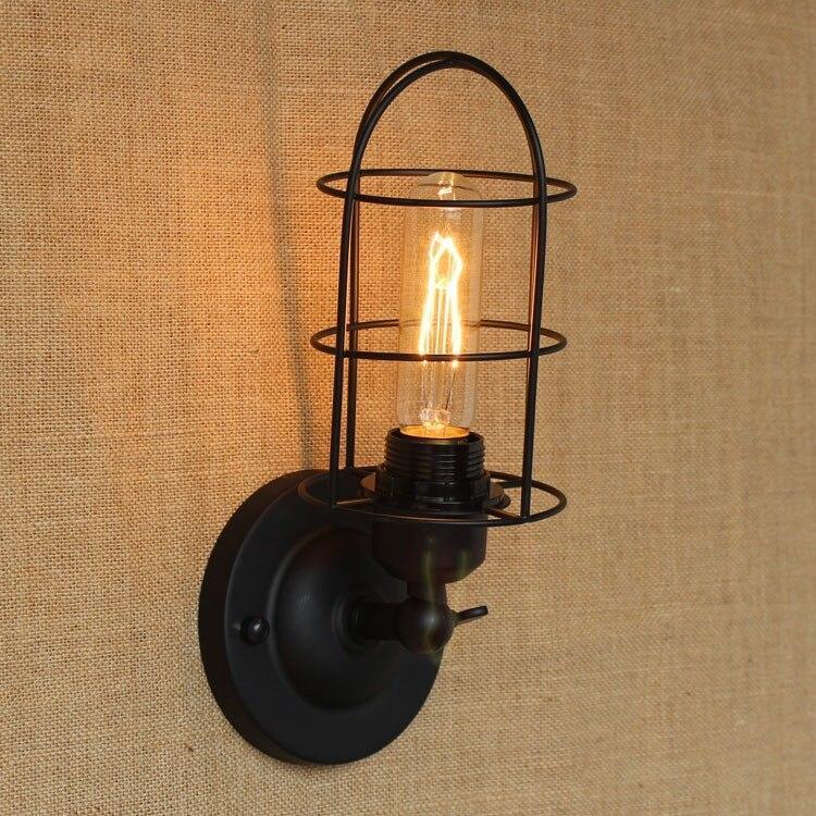 Vintage Industrial Wall Light 180° Adjustable E27 — 4 Versions Patina & Black