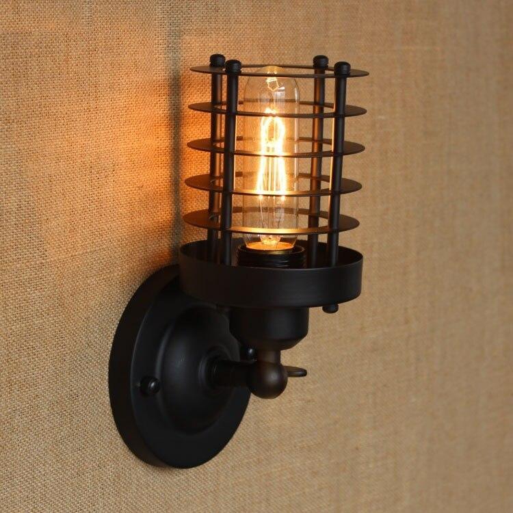 Vintage Industrial Wall Light 180° Adjustable E27 — 4 Versions Patina & Black