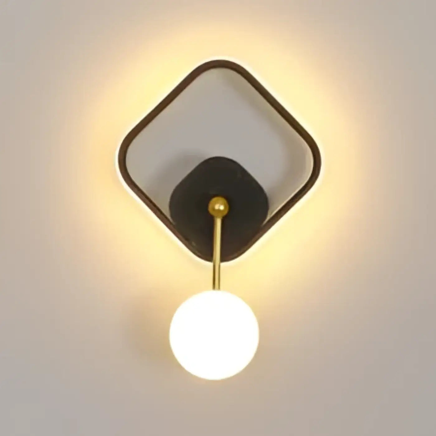 Geometric Iron Wall Sconce E27 Round Diamond Oval