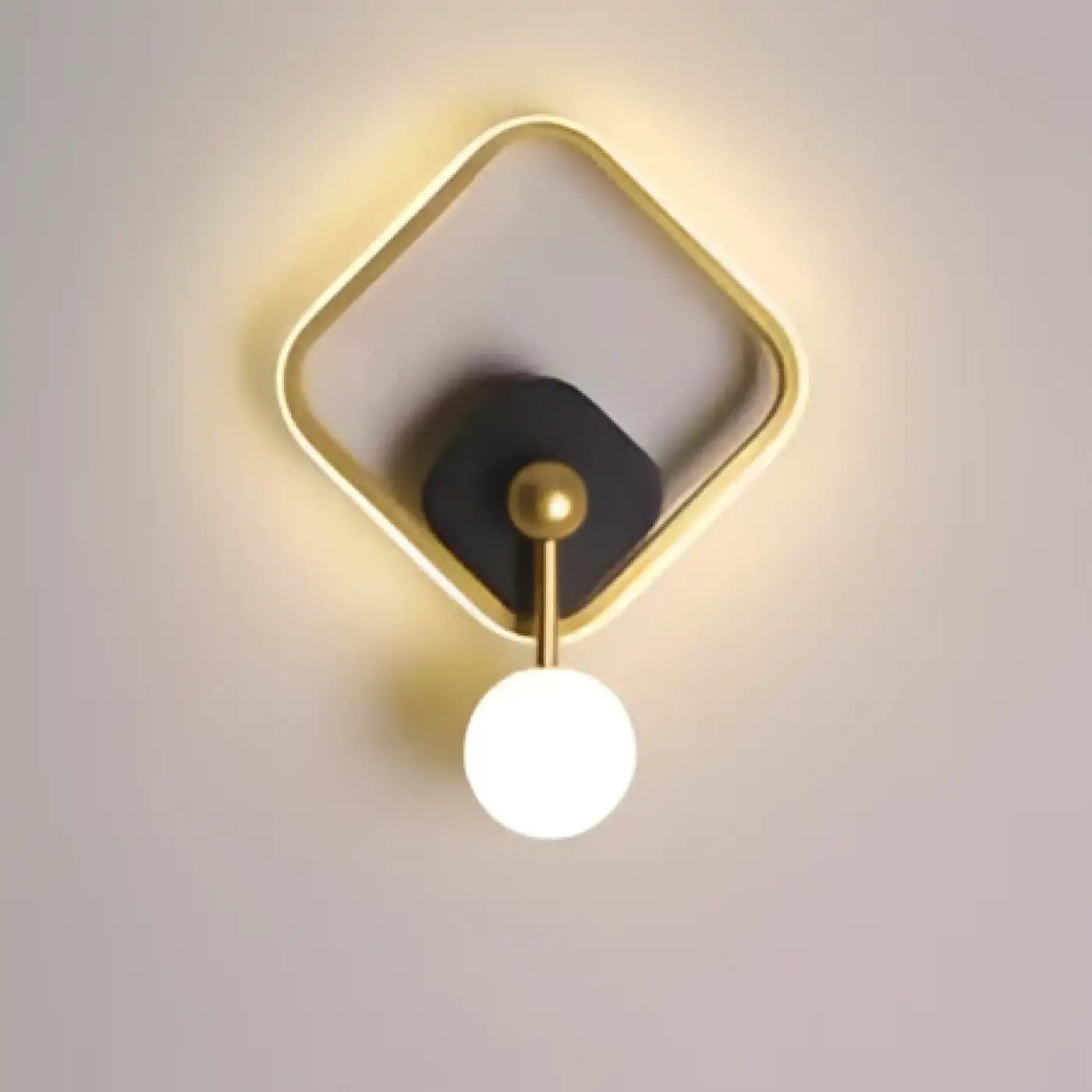 Geometric Iron Wall Sconce E27 Round Diamond Oval