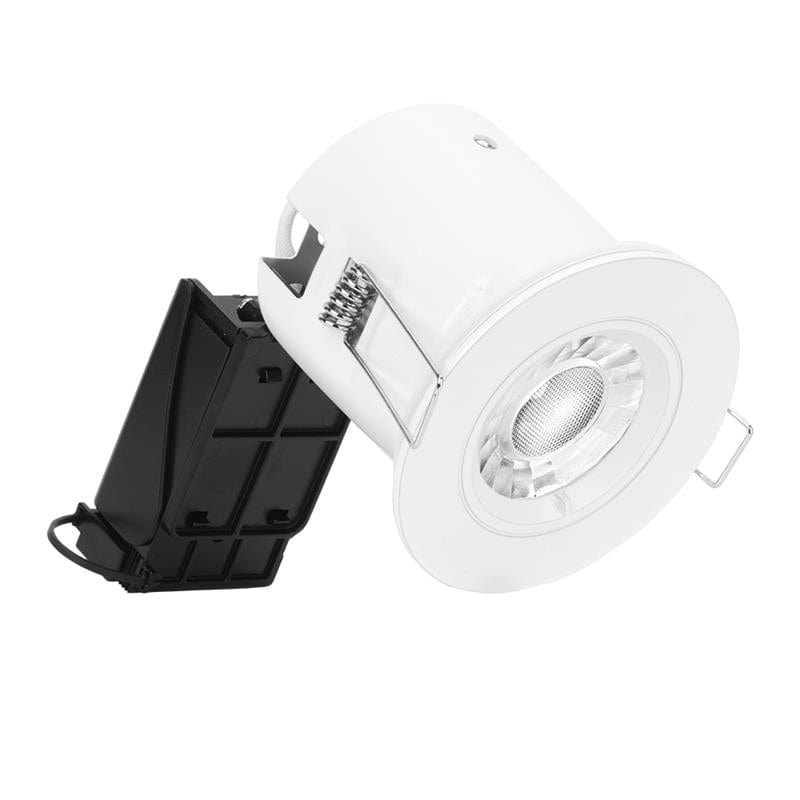Fire Rated GU10 Downlight, Fixed, IP20, Acoustic Rated, White